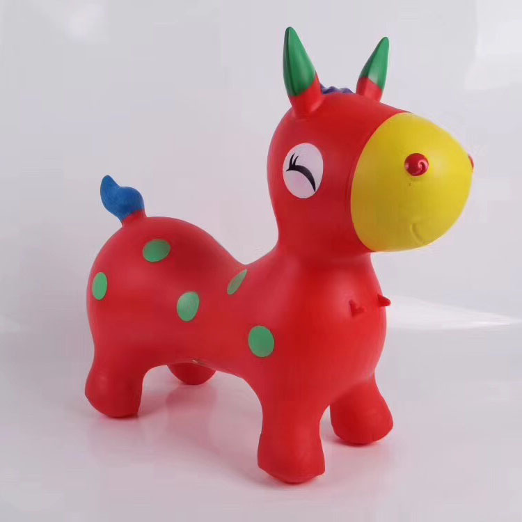 Yiwu Haohuo Children's Inflatable 2019 New Jumping Horse Medium-sized PVC Eco-friendly Unicorn Rhinoceros Cartoon Deer Baby Toy -1001/2304