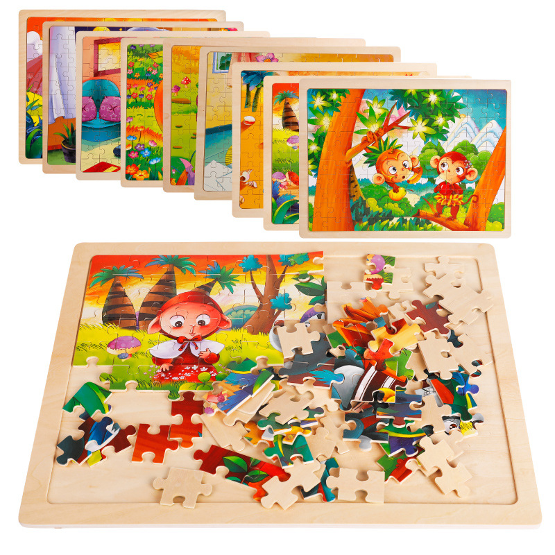 Yiwu buena carga niños rompecabezas construcción de madera bebé para los hombres y las niñas 2-3-4-6-7-8 años de edad buena inteligencia desarrollo de la enseñanza temprana juguetes dibujo tablero -1001/2670 Specification image
