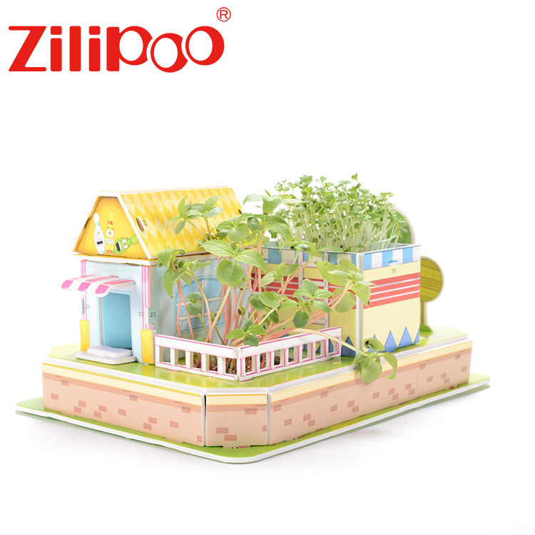 义乌好货 种植立体拼图 儿童手工diy亲子玩具 种植物3d立体拼图批发-1001/1997