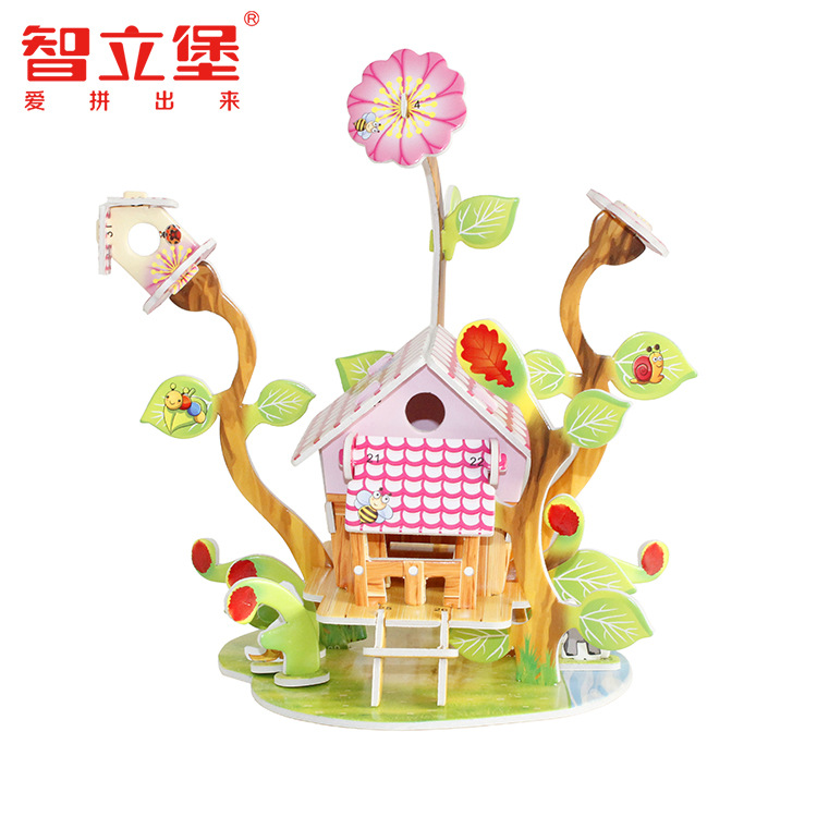 义乌好货 3D立体拼图批发 新款地摊热卖房屋城堡模型玩具 儿童小孩子玩具-1001/1997