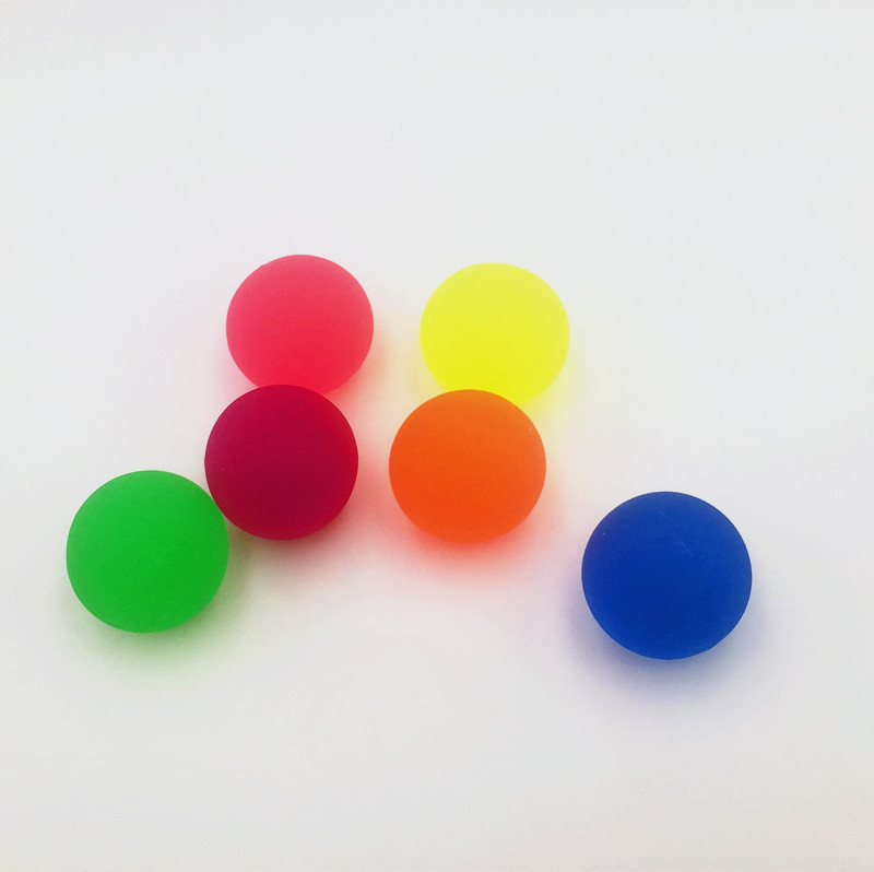 Yiwu Selection manufacturers direct elastic ball 32mm monochromatic frosty elastic ball multi-color mixed bouncing ball -1001/2092 thumbnail