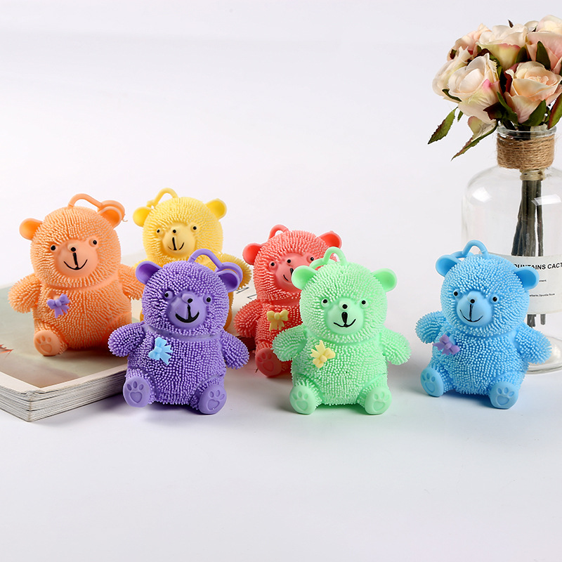 义乌好货 地摊货源 发光玩具 儿童亲子互动小玩具 小熊橡胶玩具厂家直销-1001/2098