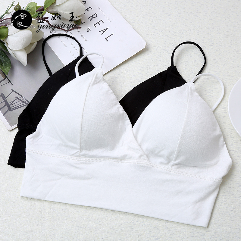 Yiwu Good Goods Summer Korean Fashion Halter Wrap Chest Cotton Yoga Girls Sports Small Vest Sexy Underwear Wholesale -1006/48302 Application Scenario