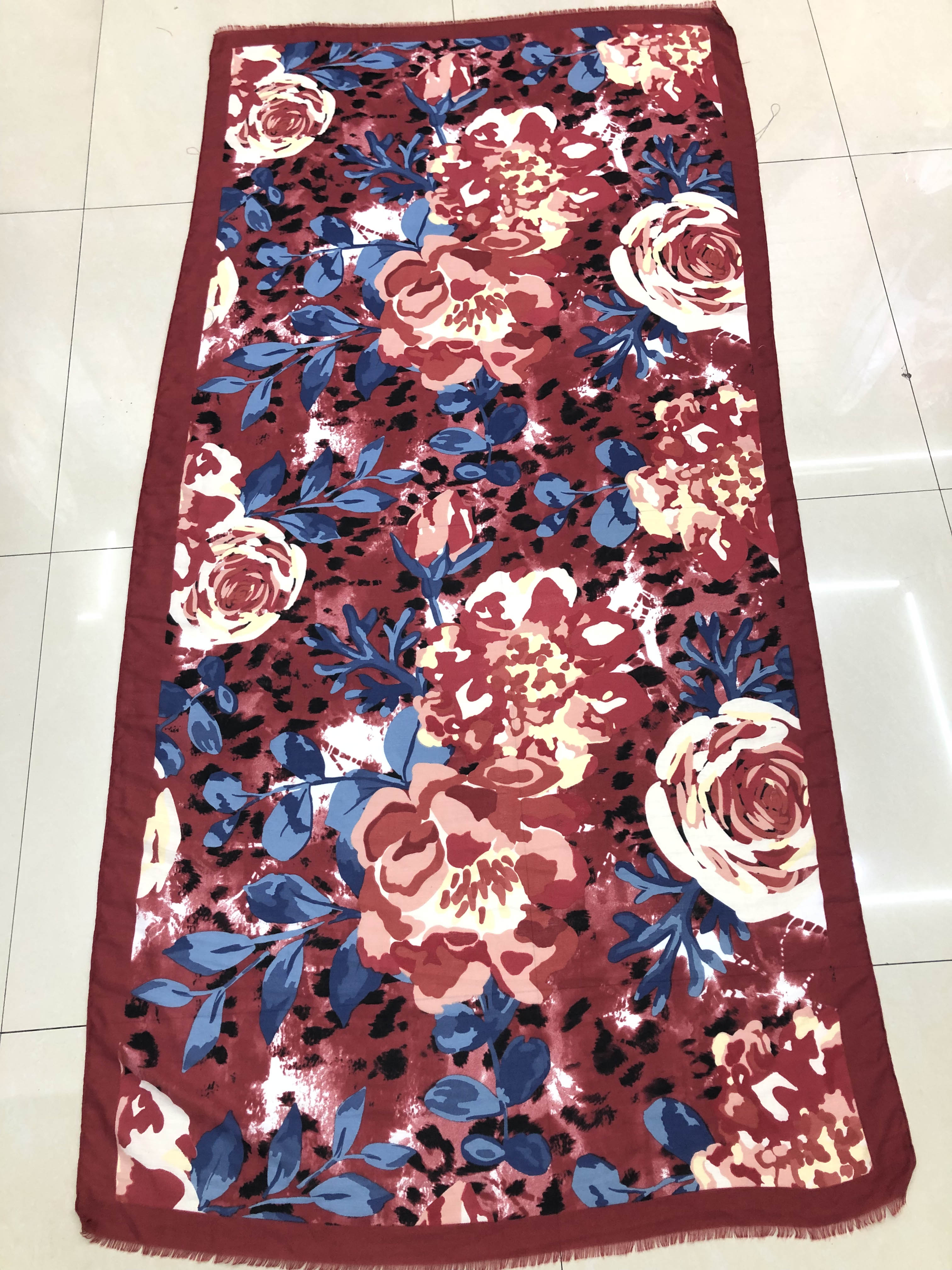 Leopard print flower scarf -1006/46123 thumbnail