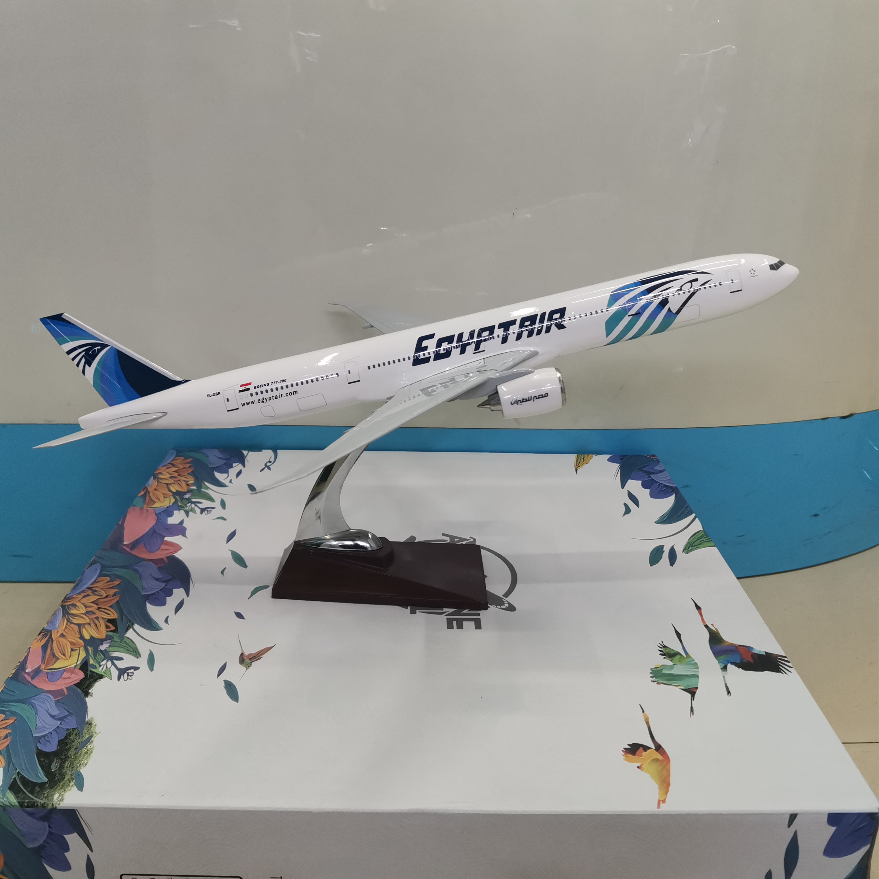 飞机模型（埃及航空B777-300ER飞机）仿真飞机模型 ABS合成强化树脂飞机模型详情图2