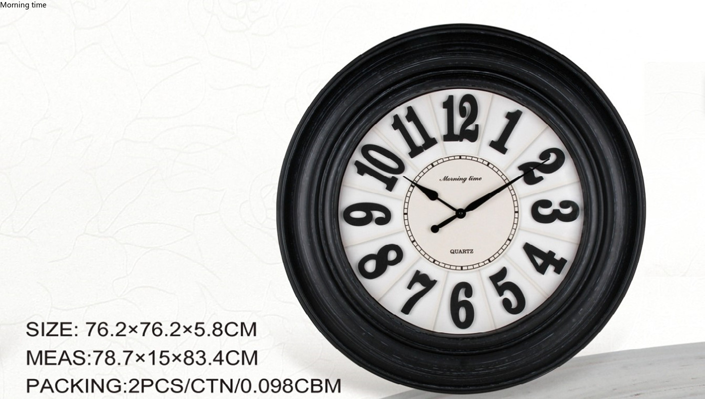Model 8528B plastic retro wall clock in Europe and America详情2