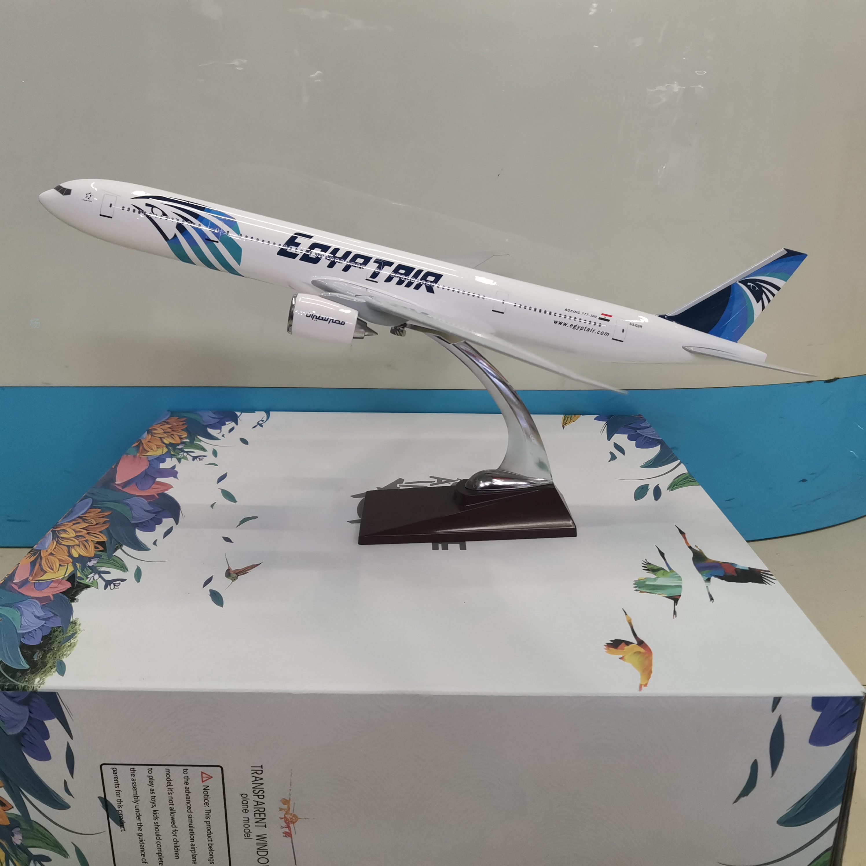 飞机模型（埃及航空B777-300ER飞机）仿真飞机模型 ABS合成强化树脂飞机模型详情图1