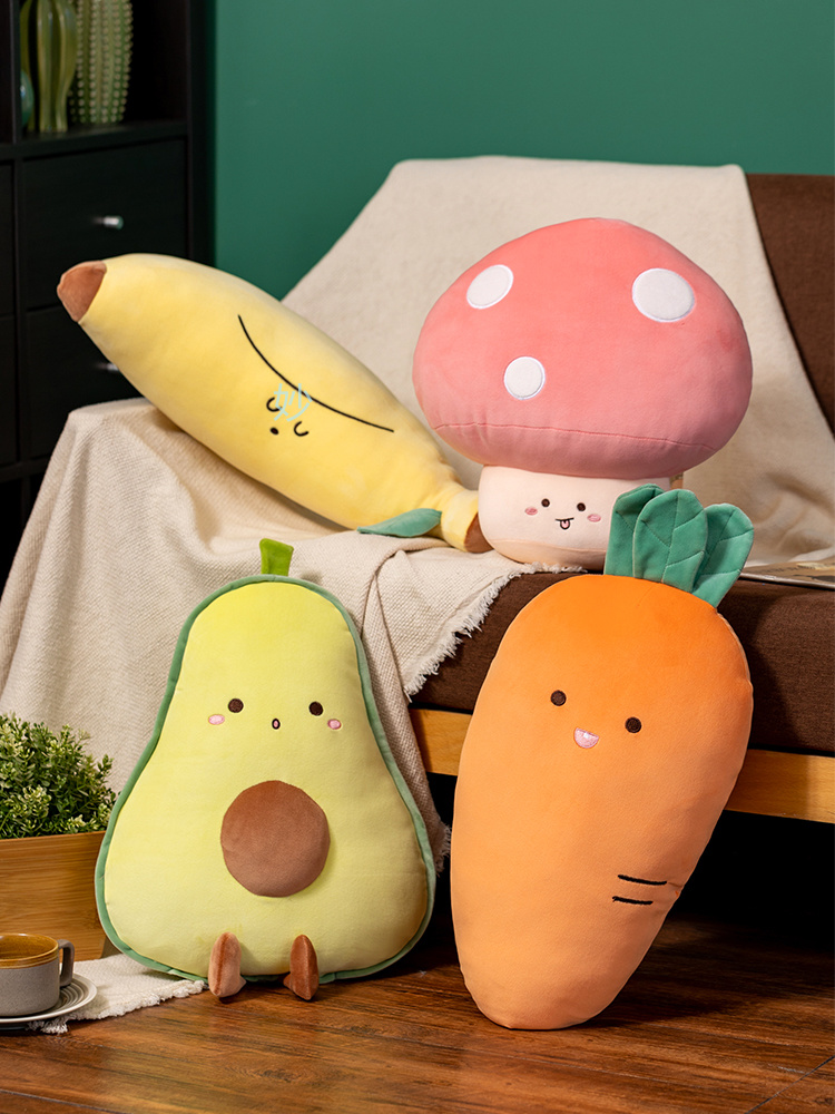 Fruit and vegetable throw pillows, cushions, multi-functional, comfortable, cute and creative carrot nap pillows, birthday gifts for boys and girls, soft beds for bedrooms and offices pic 2