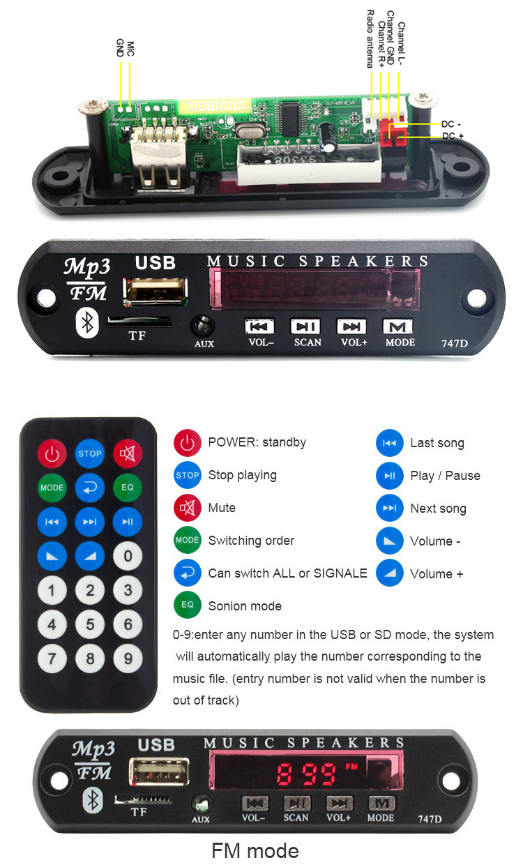 高路声电子解码板蓝牙模块解码器支持MP3无损音频解码蓝牙车载音箱主板配件详情8