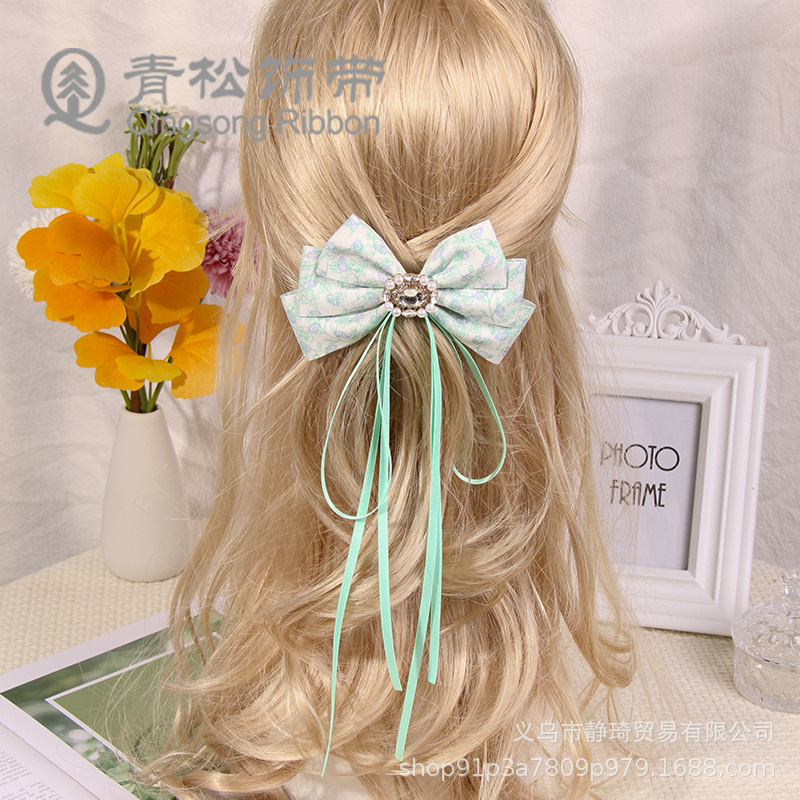 Qingsong 2.5cm/3.8cm, the same style as Xiaohongshu, fresh and plain printed ribbon, floral woven ribbon, hair accessory, headwear, diy handcrafted materials, hanging rope, flower headwear, clothing accessories, lace, edge straps, halter belts Specification image