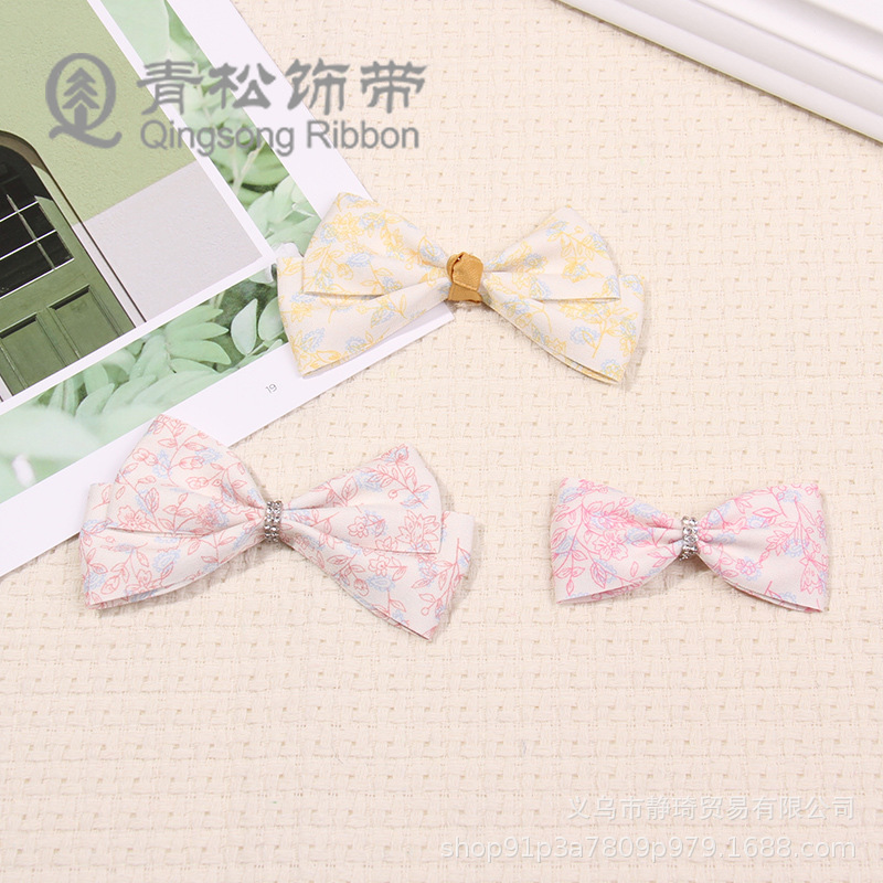 Qingsong 2.5cm/3.8cm, the same style as Xiaohongshu, fresh and plain printed ribbon, floral woven ribbon, hair accessory, headwear, diy handcrafted materials, hanging rope, flower headwear, clothing accessories, lace, edge straps, halter belts