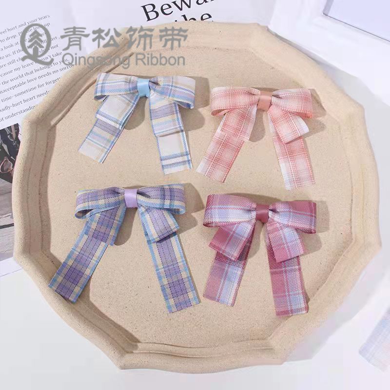 Pine ribbon, JK checkered webbing, bow, ribbon card, DIY through webbing, children's hair accessory, diy pendant, gift packaging, clothing materials, clothing accessories, lace, flower packaging, ribbon, cake, gift box, tie