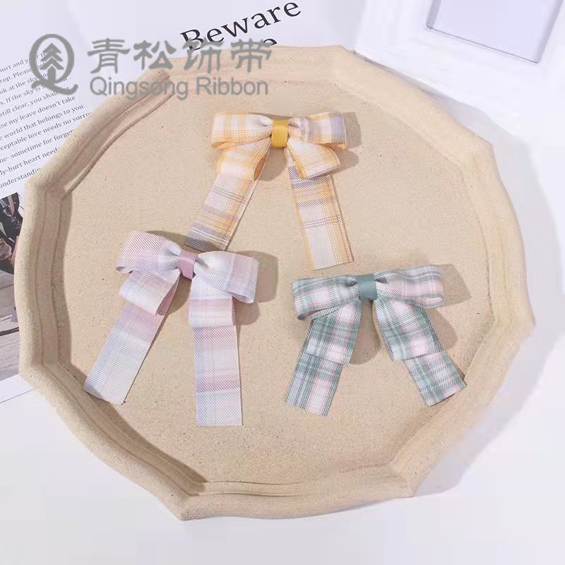 Pine ribbon, JK checkered webbing, bow, ribbon card, DIY through webbing, children's hair accessory, diy pendant, gift packaging, clothing materials, clothing accessories, lace, flower packaging, ribbon, cake, gift box, tie details Picture