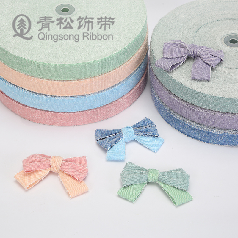 Green pine ribbons, double-sided macaron brushed woven ribbons, bow ribbon cards, DIY through woven ribbons, children's hair accessories, diy pendants, gift packaging, clothing materials, clothing accessories, lace, flower packaging, ribbon cakes, gift boxes, binding straps details Picture