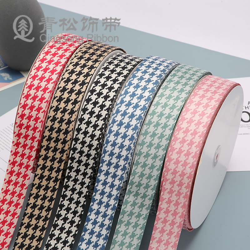 Pine ribbon, Korean version ice silk checkered webbing, bow ribbon, DIY webbing, hair accessory, diy pendant, gift packaging, shoes, flower hat straps, clothing materials, clothing accessories, lace, flower packaging, ribbon, cake, gift box straps