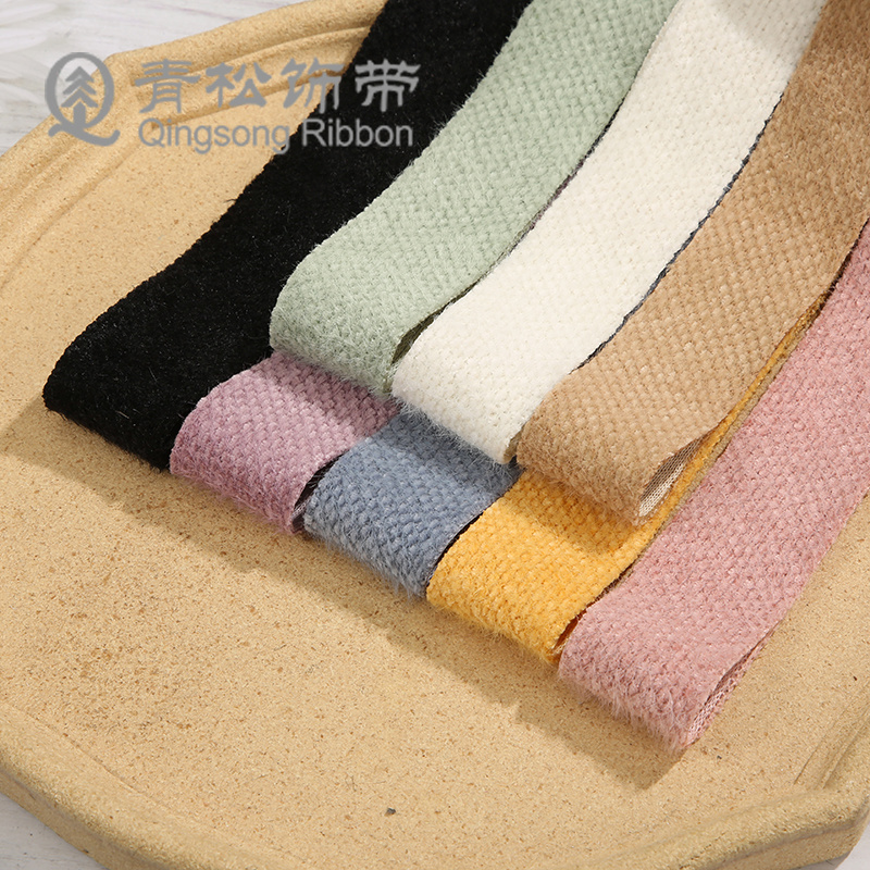 青松饰带秋冬玉米粒毛线织带蝴蝶结丝带卡DIY通织带儿童发饰diy挂件礼品包装服装材料服装辅料花边鲜花包装丝带蛋糕礼盒绑带