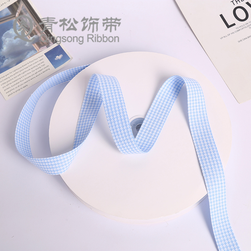 Green pine ribbon, Korean version, colorful thickened checkered webbing, bow, DIY webbing, hair accessory, diy pendant, gift packaging, shoes, flower hat straps, clothing materials, clothing accessories, lace, flower packaging, ribbon, cake, gift box straps Application Scenario