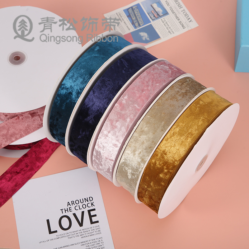 Green pine ribbon, single-sided velvet woven ribbon, swan bow, ribbon card, DIY through woven ribbon, children's hair accessory, diy pendant, gift packaging, clothing materials, clothing accessories, lace, flower packaging, ribbon, cake gift box, binding strap details Picture
