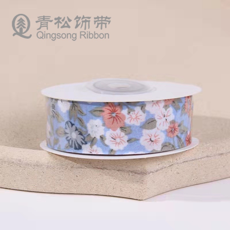Green pine ribbon, Korean retro floral webbing, bow, ribbon card, DIY through webbing, children's hair accessory, diy pendant, gift packaging, clothing materials, clothing accessories, lace, flower packaging, ribbon, cake, gift box, tie Specification image