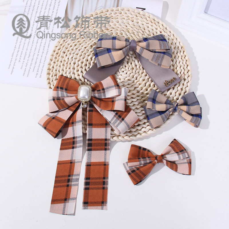 Pine ribbon, college style sub-webbing, bow, ribbon card, DIY through webbing, children's hair accessory, diy pendant, gift packaging, clothing materials, clothing accessories, lace, flower packaging, ribbon, cake, gift box, tie Specification image