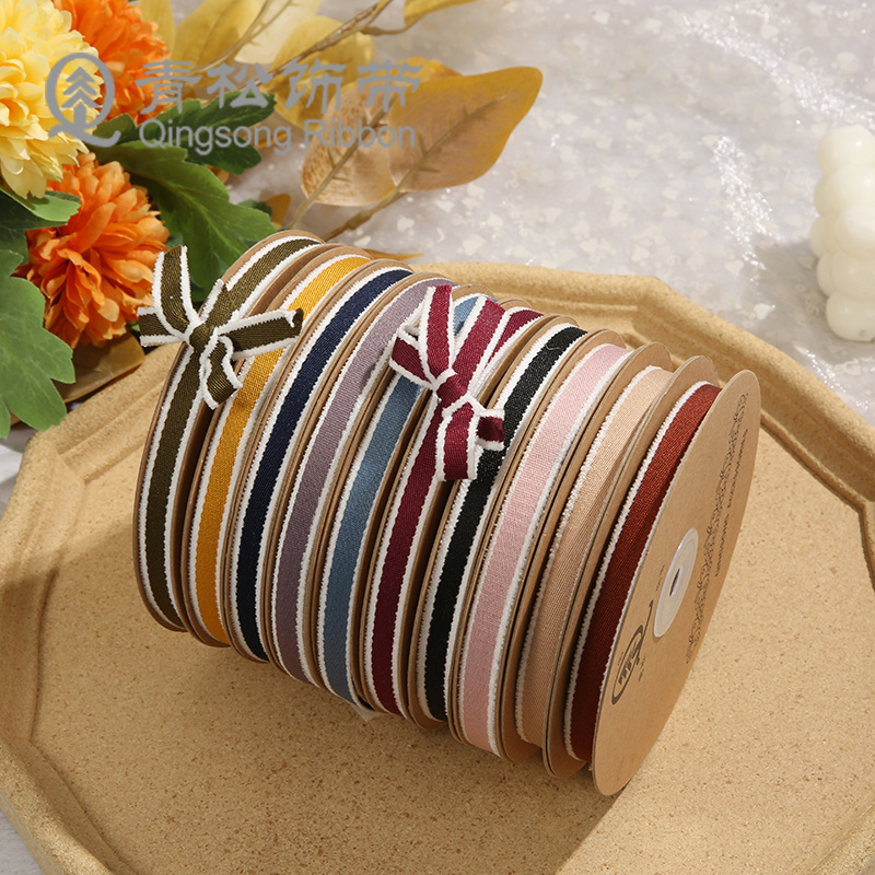 Blue Pine Sash Korean Double-Sided White Ribbon Ribbon Bow Ribbon Card Diy Through Ribbon Children Hair Accessories Diy Pendant Gift Packaging Clothing Materials Clothing Accessories Lace Flower Packaging Ribbon Cake Gift Box Binding Item Picture
