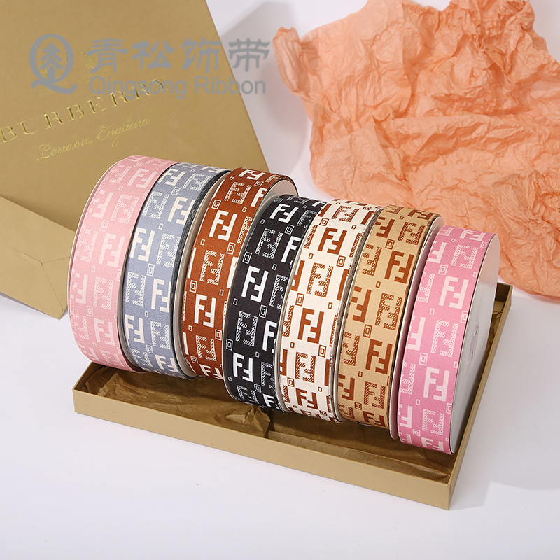 Pine ribbon, letter F, woven ribbon, bow, ribbon card, DIY through woven ribbon, children's hair accessory, diy pendant, gift packaging, clothing materials, clothing accessories, lace, flower packaging, ribbon, cake, gift box, tie details Picture
