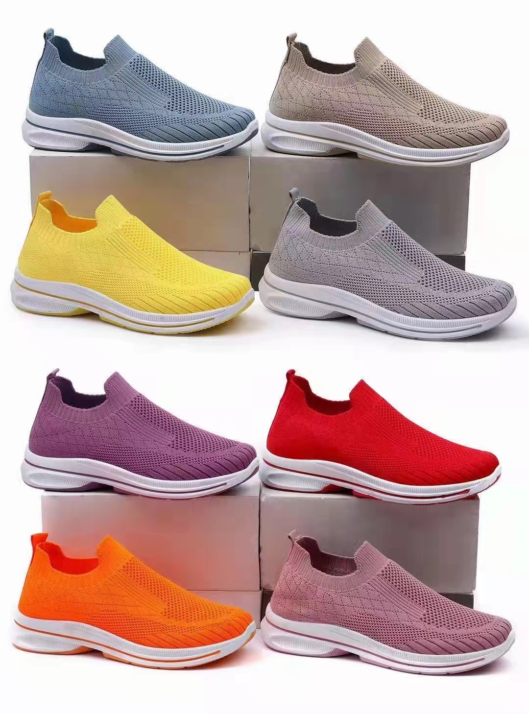 New Feizhi women's shoes, bestsellers, one-step women's shoes, spring trend, breathable and versatile women's shoes, Feizhi soft-soled anti-odor youth sports casual shoes 43794-D1523 Item Picture