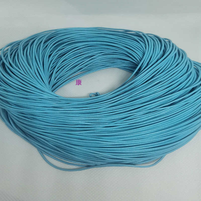 1.5mm lake blue cowhide leather 100 meters can be customized necklace bracelet rope full figure