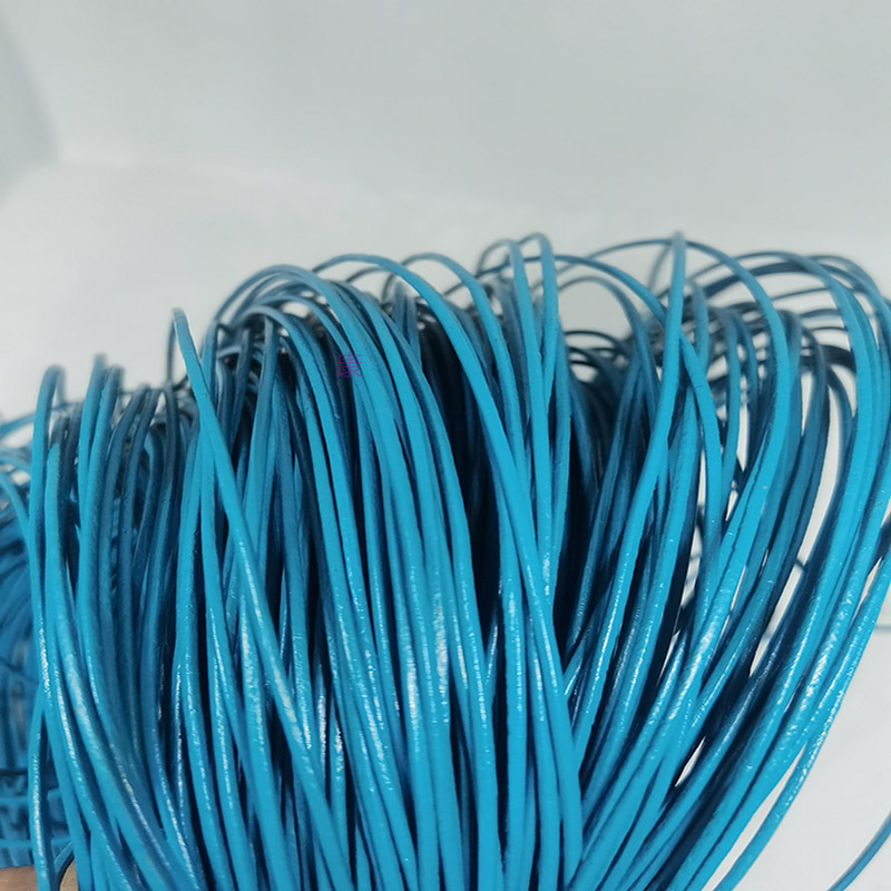 1.5mm sea blue cowhide leather 100 meters can be customized necklace bracelet rope Item Picture