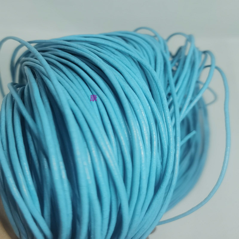 1.5mm lake blue cowhide leather 100 meters can be customized necklace bracelet rope Application Scenario