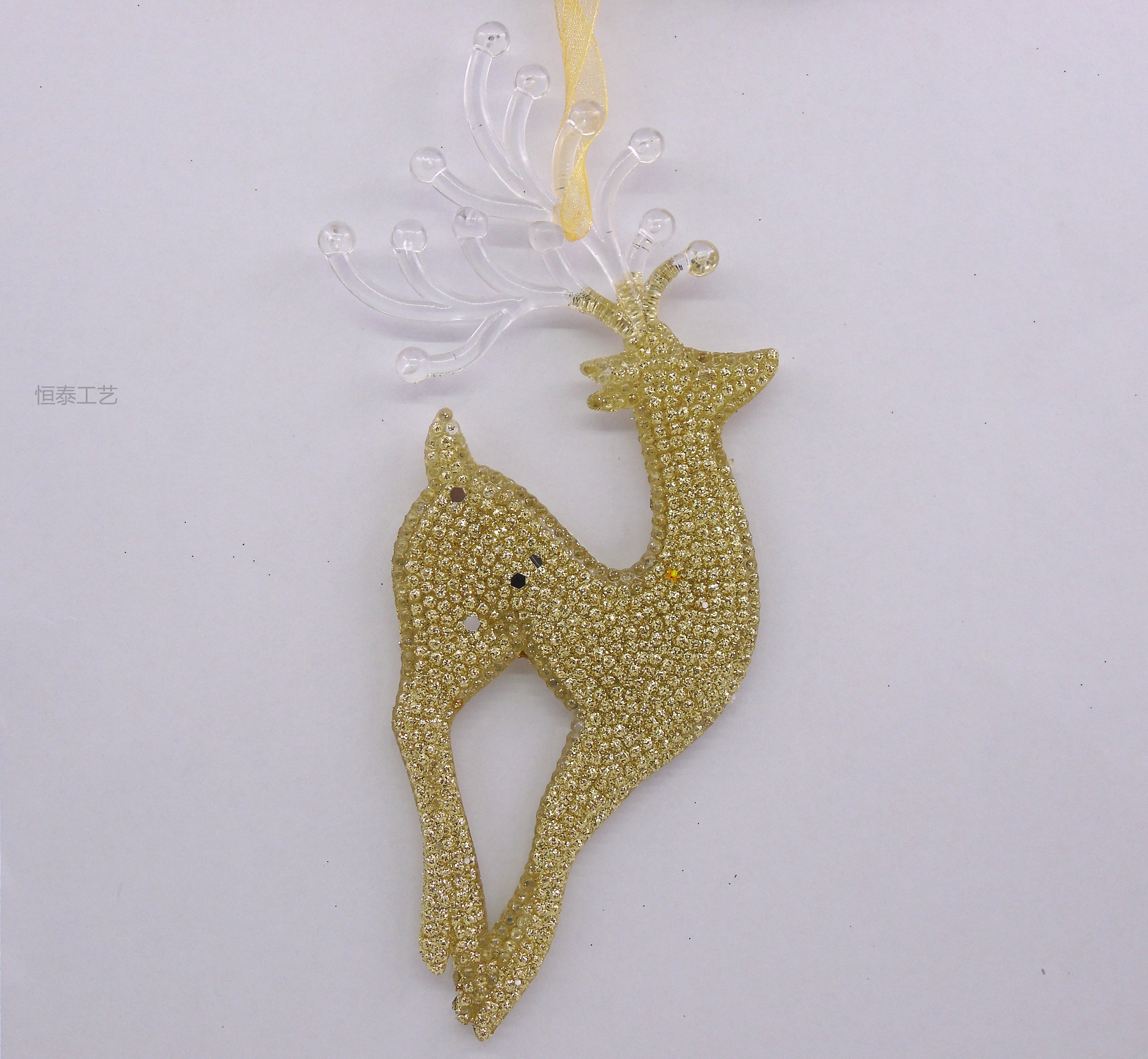 6X17.5CM Christmas powder-sprinkled deer acrylic pendant pic 4