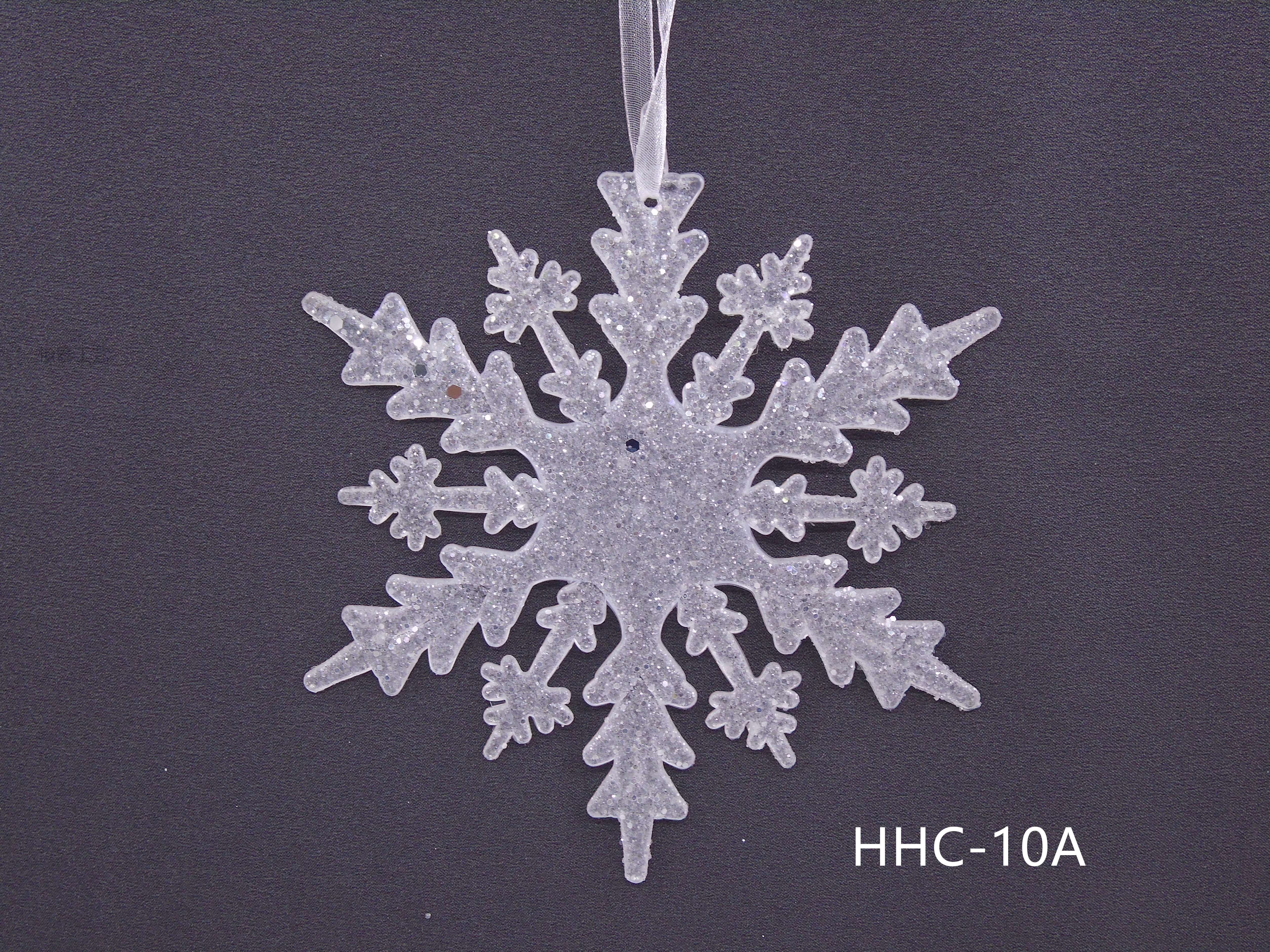 15CM Christmas powder-sprinkled acrylic snowflake pendant decoration pic 2