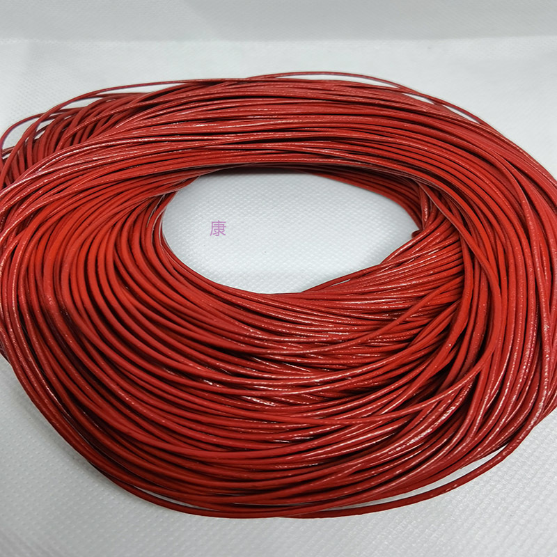 1.5mm red cowhide leather 100 meters can be customized necklace bracelet rope details Picture