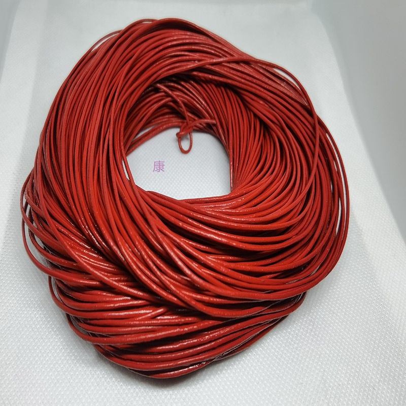 1.5mm red cowhide leather 100 meters can be customized necklace bracelet rope full figure