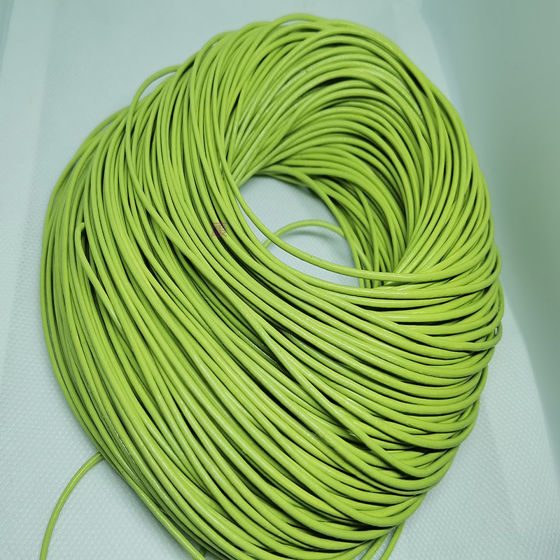 1.5mm light green cowhide leather 100 meters can be customized necklace bracelet rope Item Picture