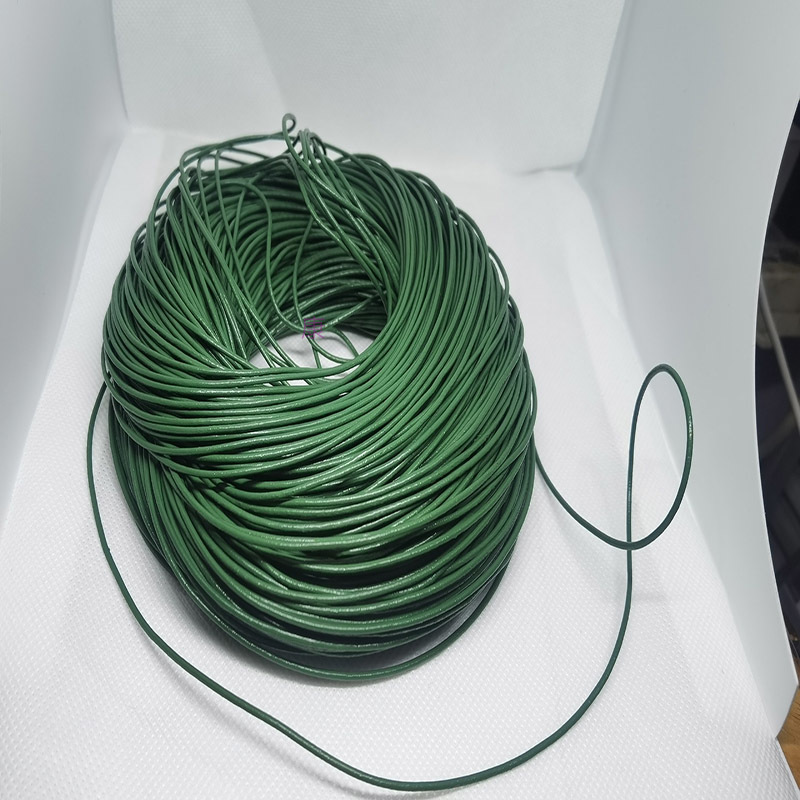 1.5mm grass green cowhide leather 100 meters can be customized necklace bracelet rope Specification drawing