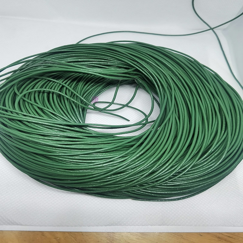 1.5mm grass green cowhide leather 100 meters can be customized necklace bracelet rope details Picture