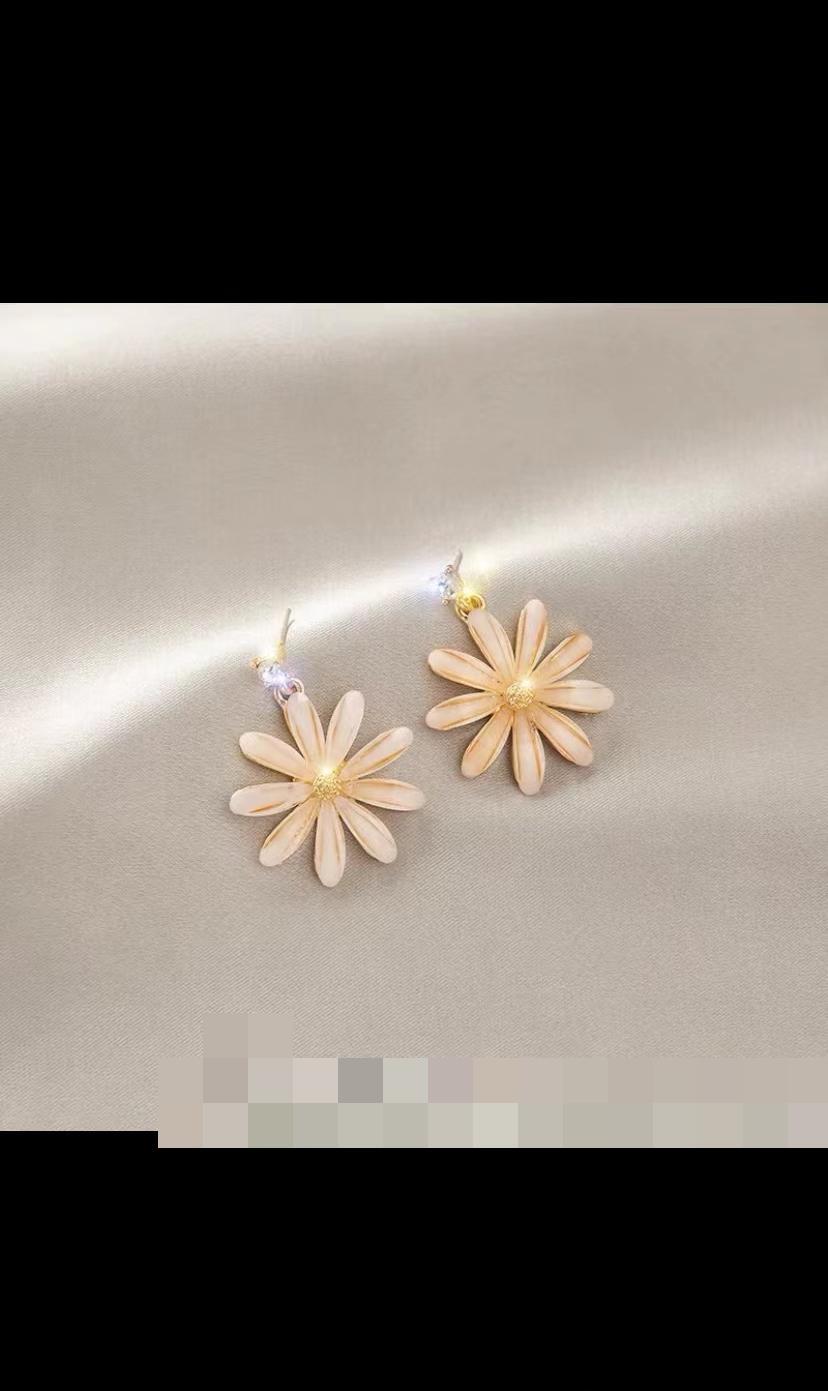 美之琴012新款饰品耳饰柠檬黄花朵韩版时尚耳钉