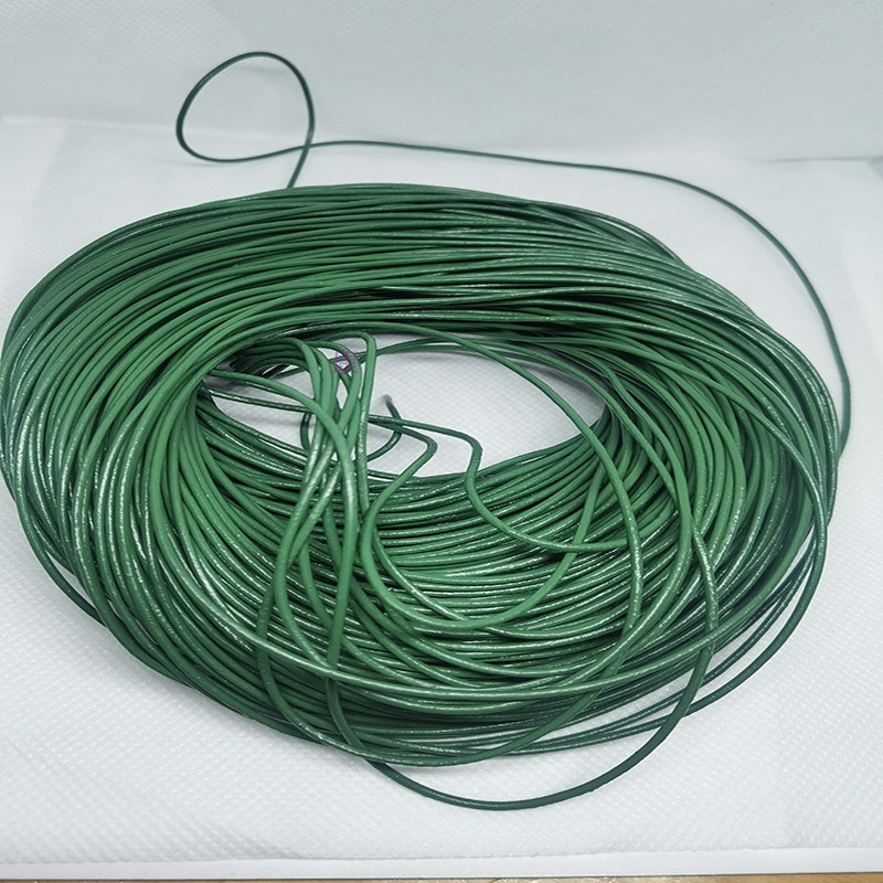1.5mm grass green cowhide leather 100 meters can be customized necklace bracelet rope full figure