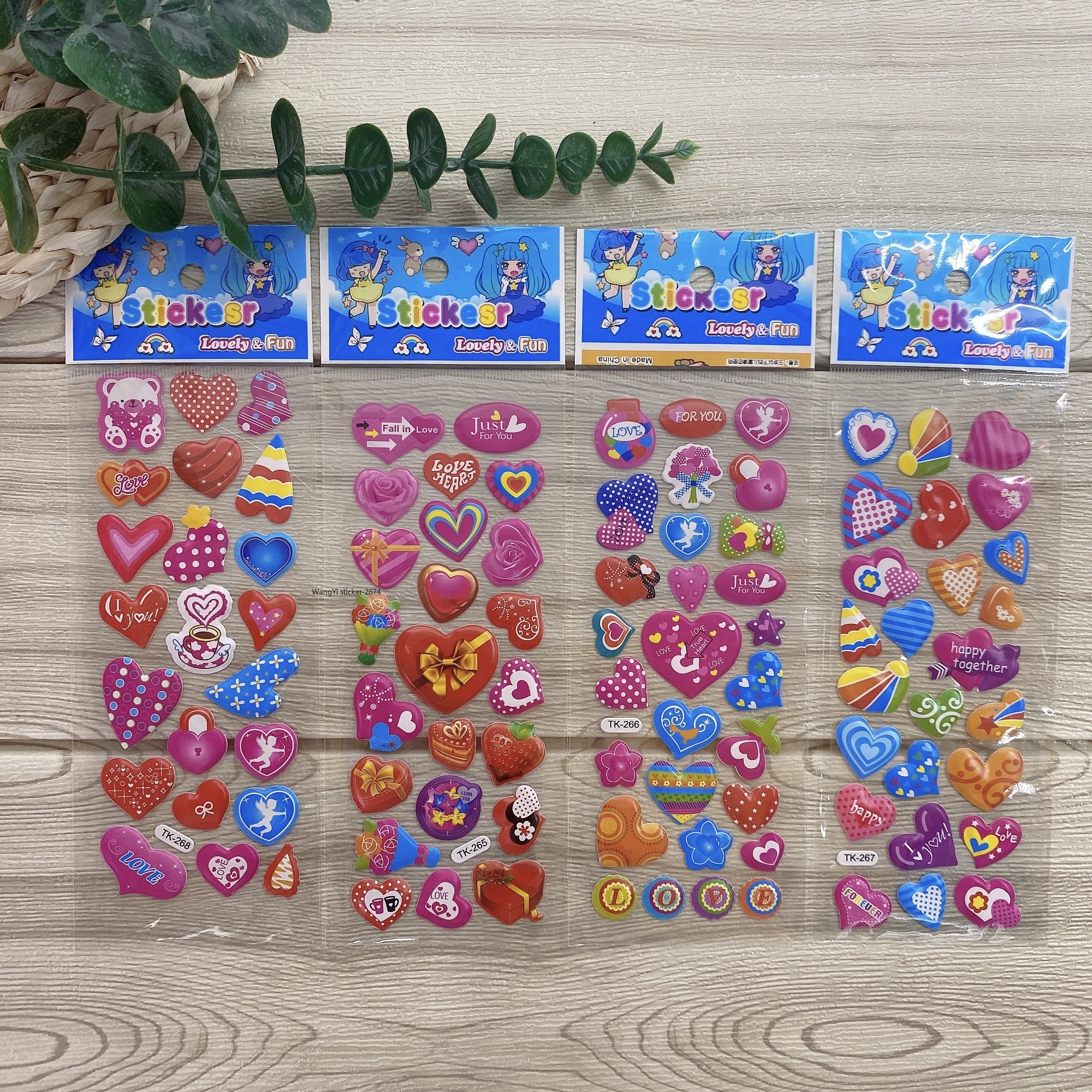 热销立体泡泡贴幼儿园奖励玩具贴画不干胶恐龙爱心汽车笑脸3D贴纸详情9