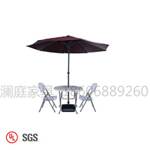Y95家用简易可折叠户外商务便捷餐桌吹塑折叠桌椅家具可带伞孔折叠桌聚餐野餐折叠桌