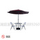 Y95家用简易可折叠户外商务便捷餐桌吹塑折叠桌椅家具可带伞孔折叠桌聚餐野餐折叠桌图