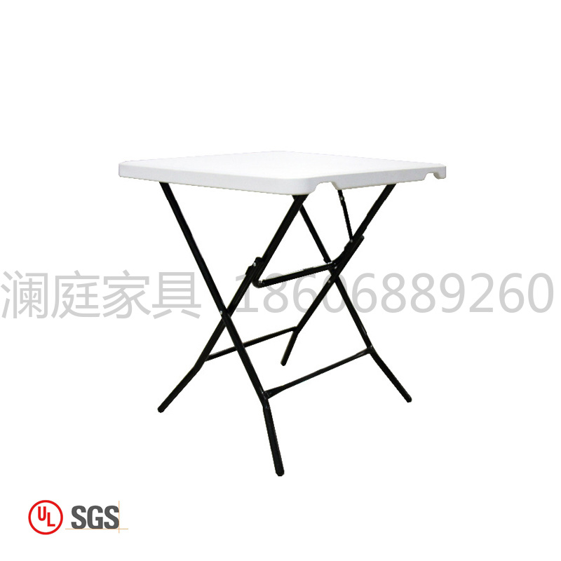 F68折叠桌椅宿舍户外麻将桌子简易小方桌便携网红正方形餐桌家用野餐桌塑料折叠桌图