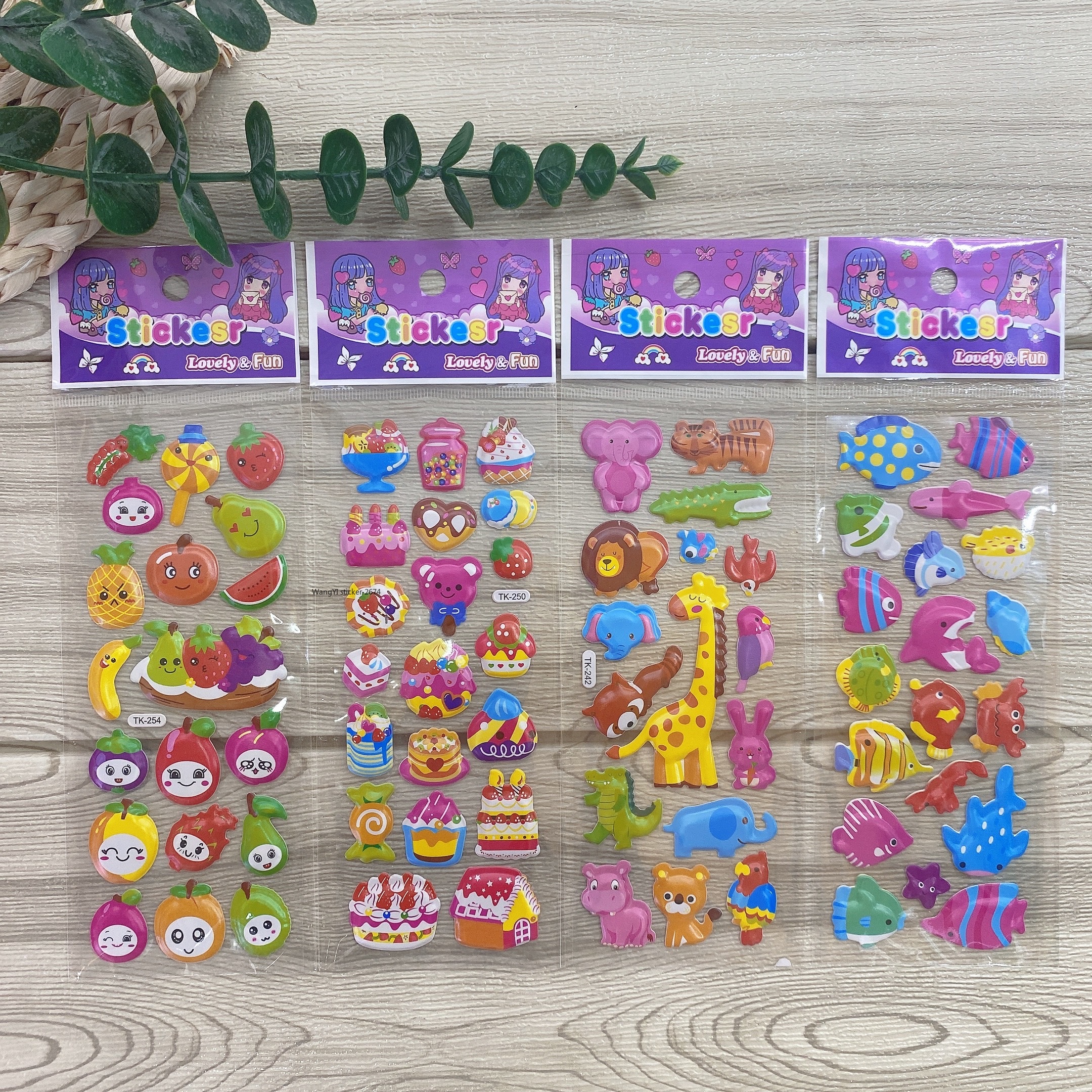 热销立体泡泡贴幼儿园奖励玩具贴画不干胶恐龙爱心汽车笑脸3D贴纸详情10