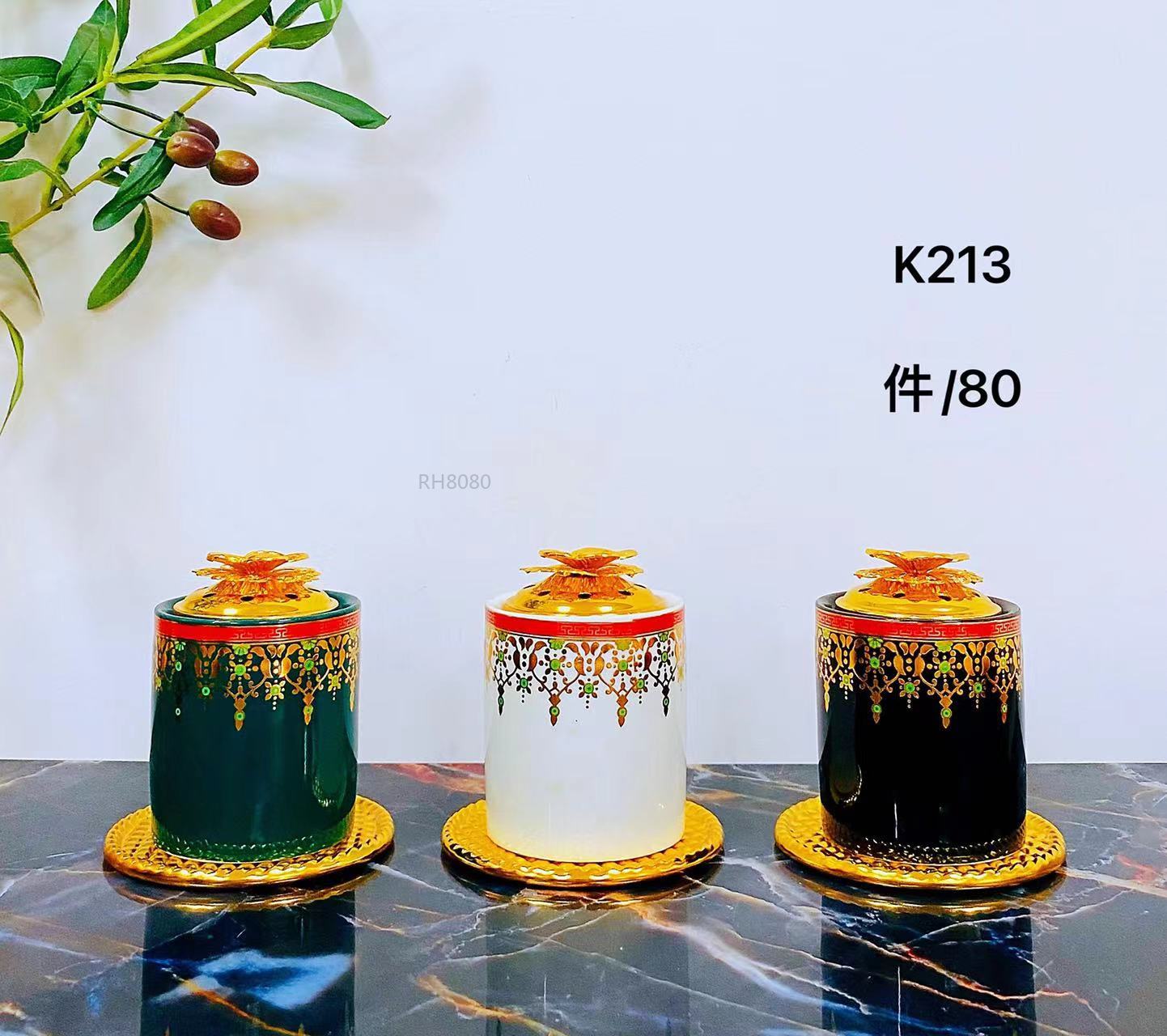 穆世林风格新款陶瓷香炉 合金炭炉 斋月礼品工艺品