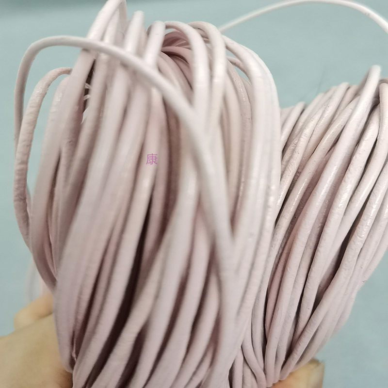2.0mm light pink cowhide leather 100 meters can be customized necklace bracelet rope Specification drawing
