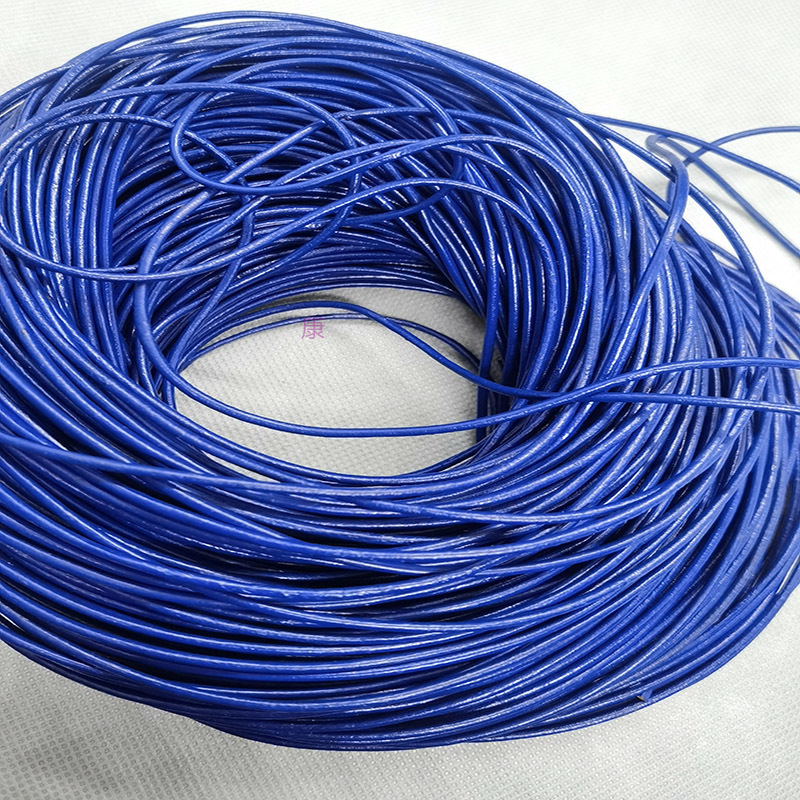 2.0mm dark blue cowhide leather 100 meters can be customized necklace bracelet rope Item Picture