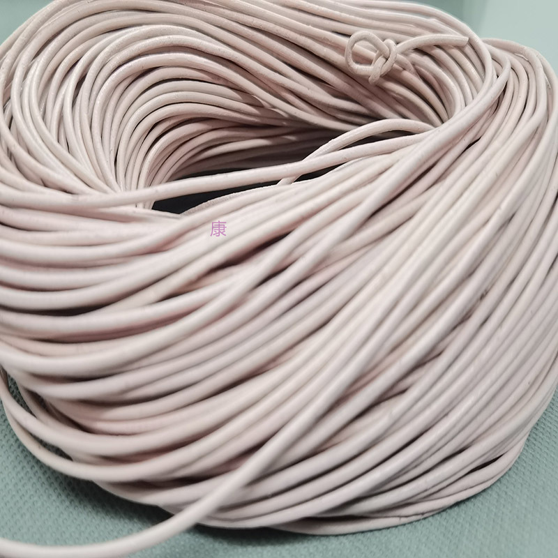 2.0mm light pink cowhide leather 100 meters can be customized necklace bracelet rope Item Picture