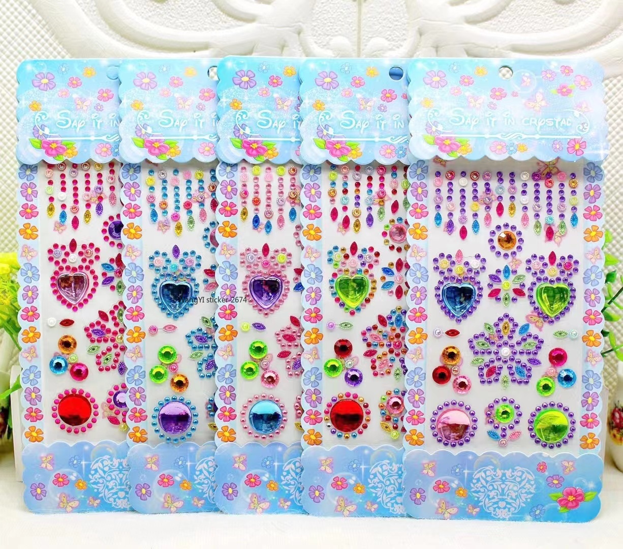 厂家直销新款钻石宝石贴纸 钻贴DIY自粘贴画 日记本装饰贴详情4