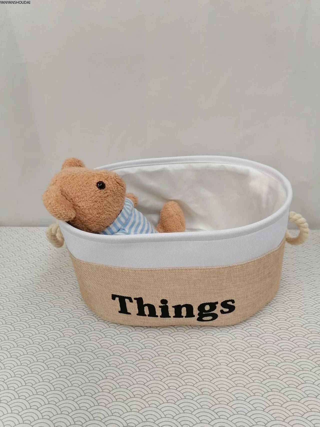 收纳框，脏衣篮，防尘收纳，布艺折叠脏衣篮详情2